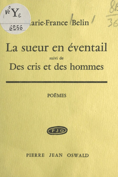 ebook cover of La sueur en éventail, by Marie-France Belin