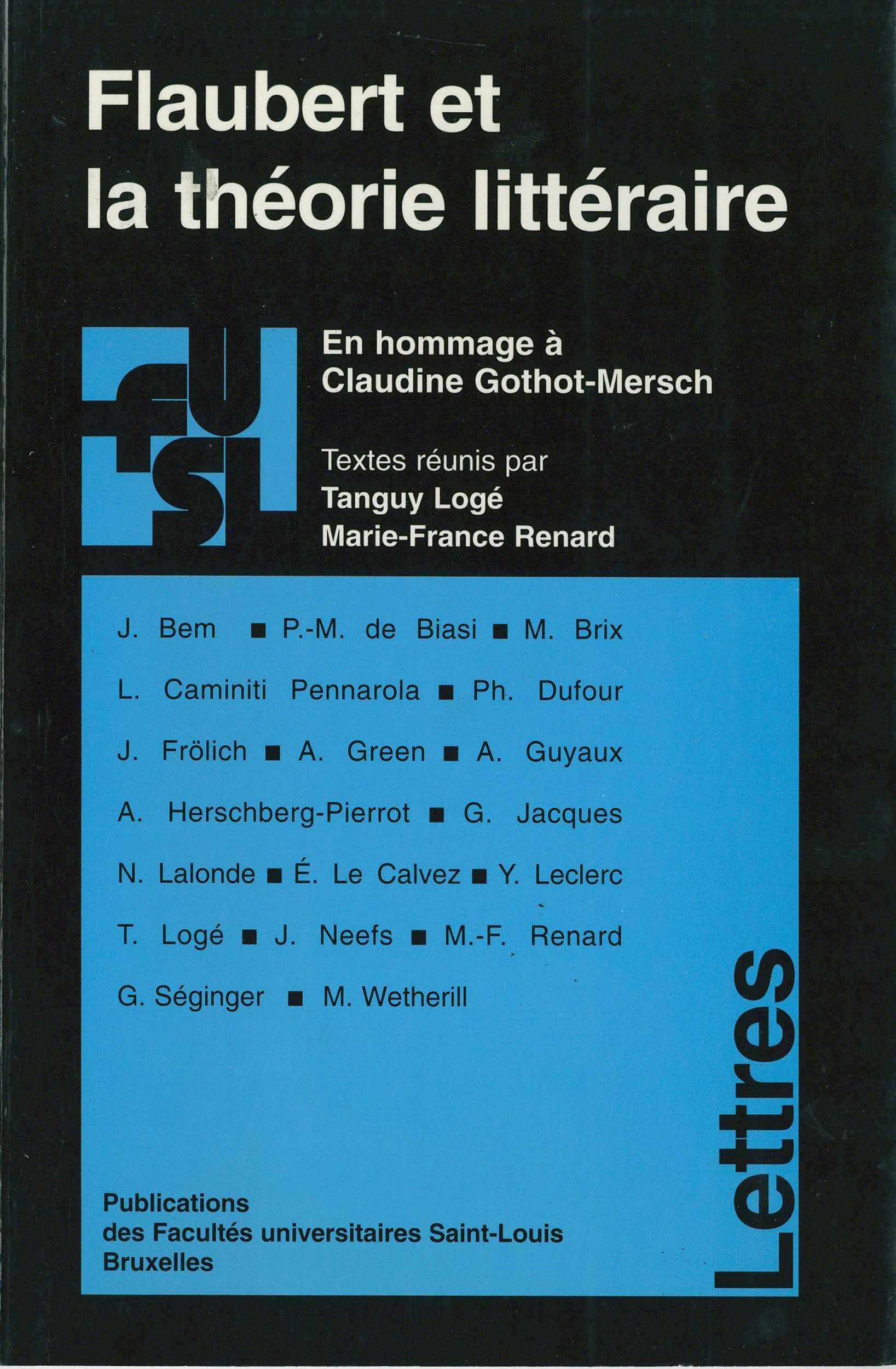 Couverture ebook de Flaubert et la théorie littéraire, de