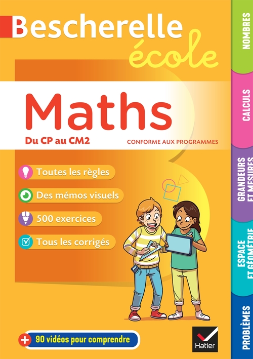 ebook cover of Bescherelle école - Maths (CP, CE1, CE2, CM1, CM2), by Bénédicte Idiard, Yann Jambivel