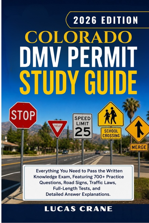 ebook cover of COLORADO DMV Permit Study Guide- 2026 EDITION, by Lucas Crane