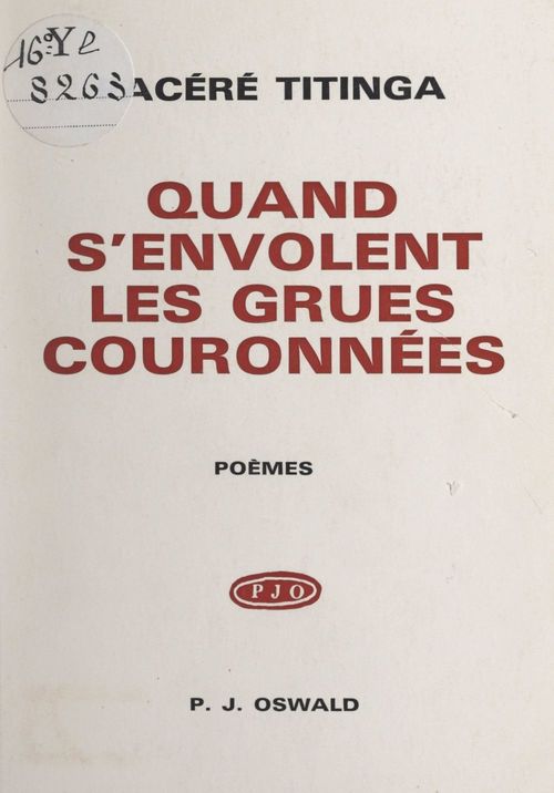 ebook cover of Quand s'envolent les grues couronnées, by Titinga Pacere