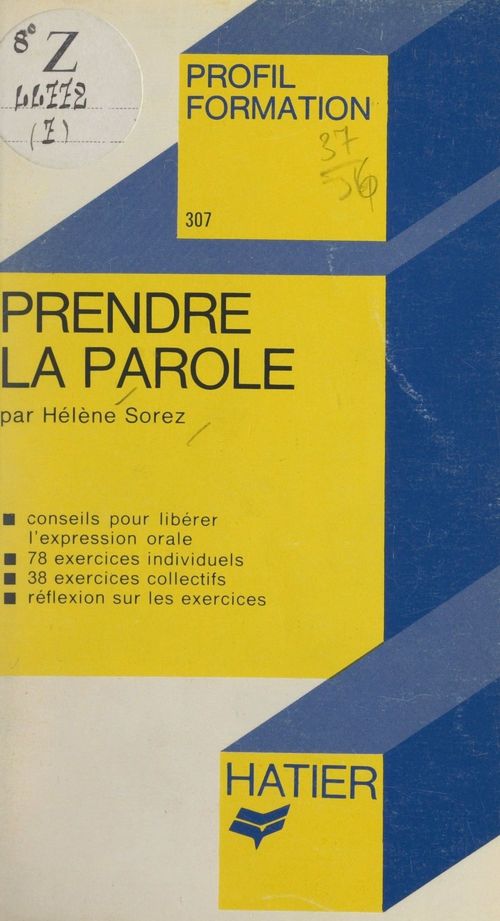 Couverture ebook de Prendre la parole, de Hélène Sorez