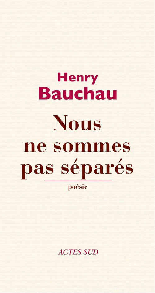 Couverture ebook de Nous ne sommes pas séparés, de Henry Bauchau