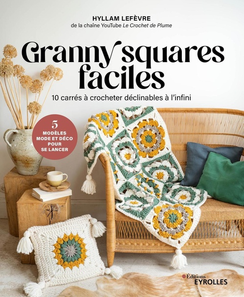 ebook cover of Granny squares faciles, by Hyllam Lefèvre