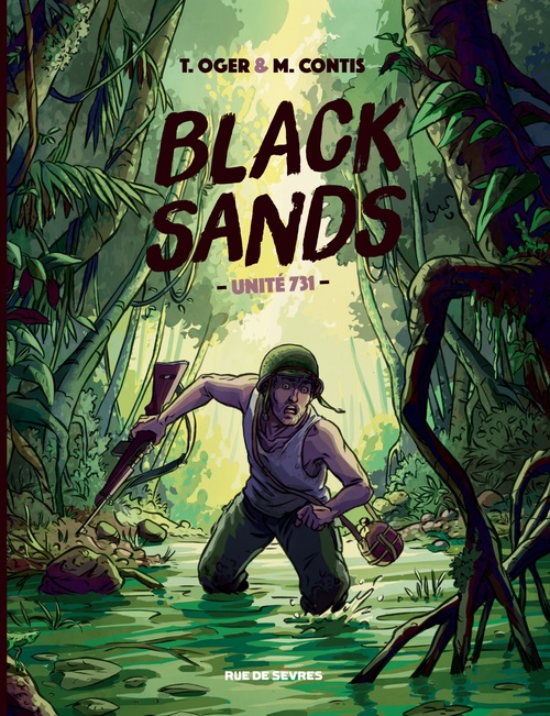 ebook cover of Black Sands, by Tiburce Oger, Mathieu Contis