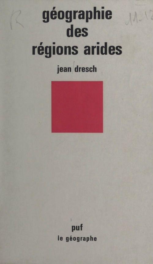 ebook cover of Géographie des régions arides, by Jean Dresch