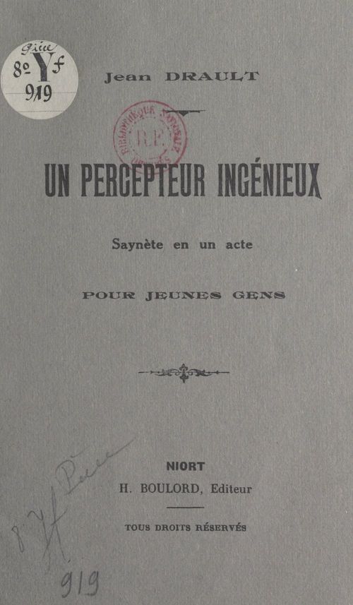 Couverture ebook de Un percepteur ingénieux, de Jean Drault