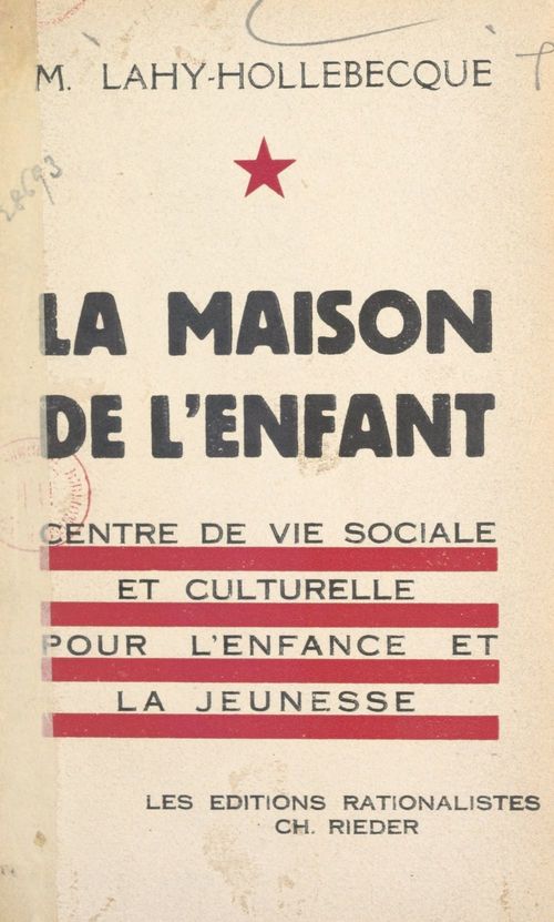 ebook cover of La maison de l'enfant, by Marie Lahy-Hollebecque