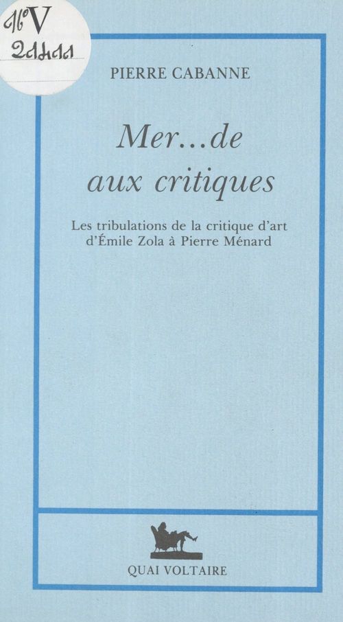 Couverture ebook de Mer... de aux critiques, de Pierre Cabanne