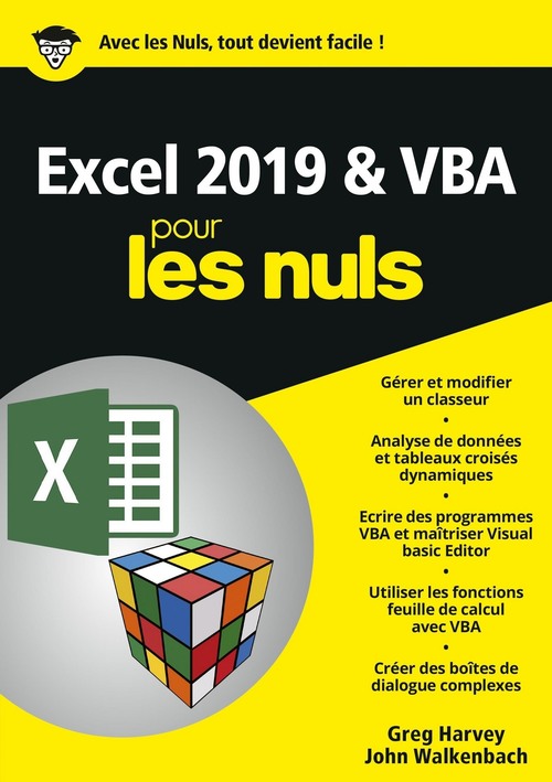 ebook cover of Excel 2019 & VBA Mégapoche pour les Nuls, by John Walkenbach, Greg Harvey