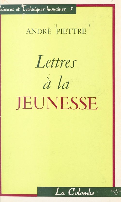 ebook cover of Lettres à la jeunesse, by André Piettre