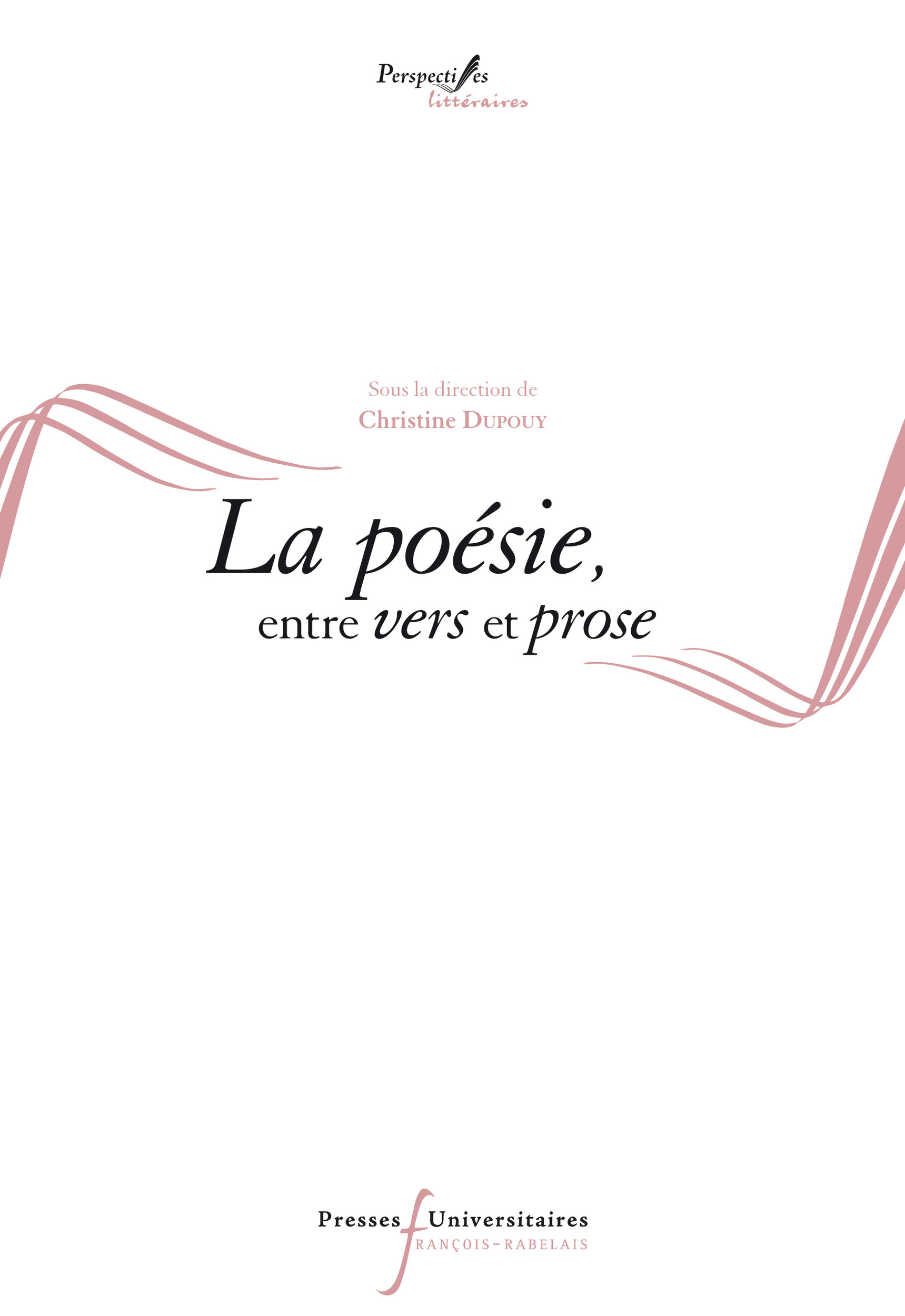 ebook cover of La poésie, entre vers et prose, by