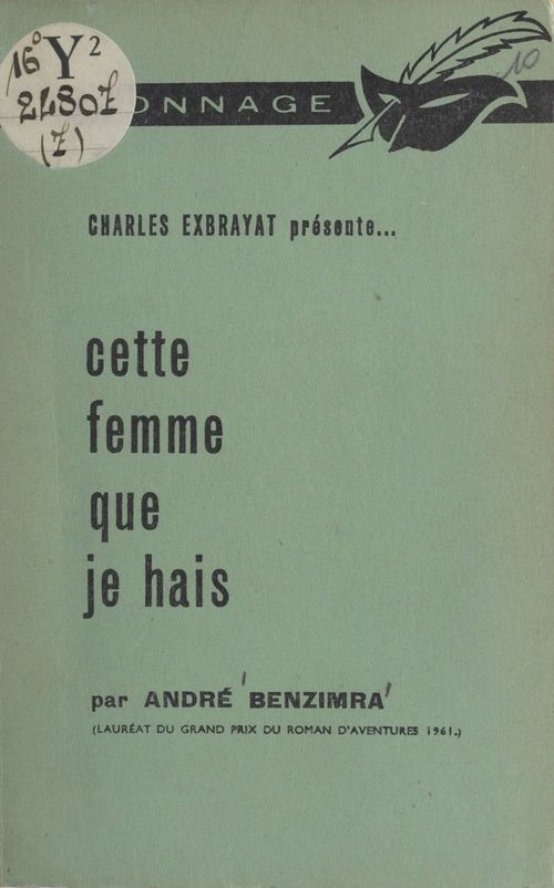 Couverture ebook de Cette femme que je hais, de André Benzimra