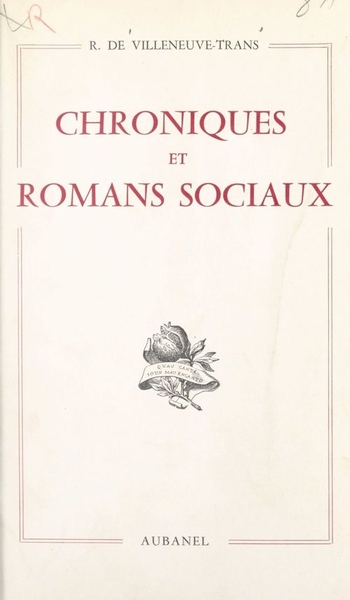 Couverture ebook de Chroniques et romans sociaux, de Romee De Villeneuve-Trans