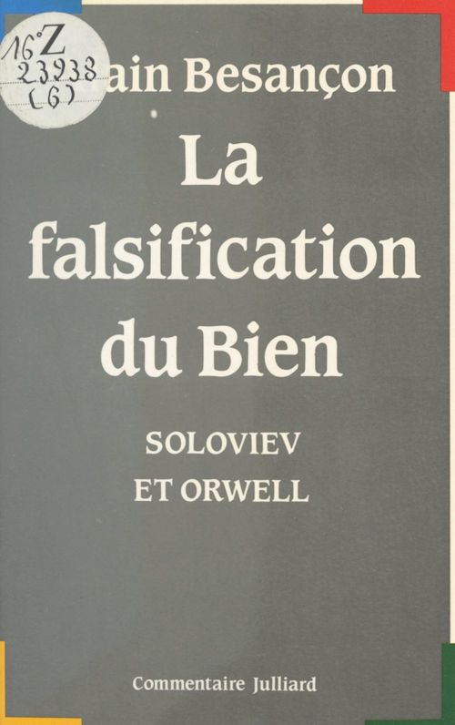 Couverture ebook de La falsification du bien, de Alain Besançon