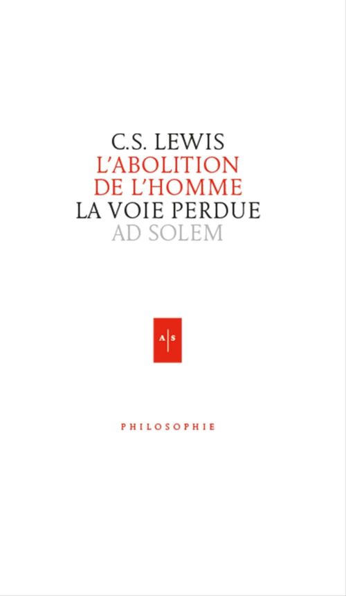 ebook cover of L'abolition de l'homme, by Clive Staples Lewis