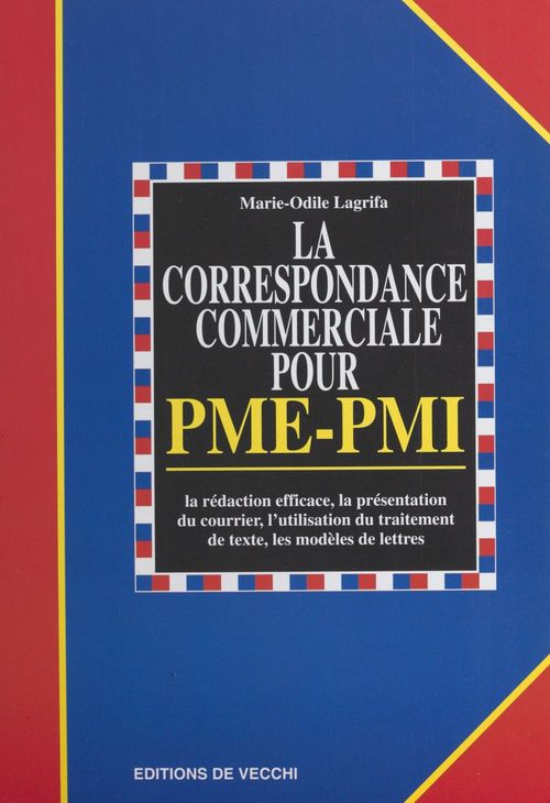 Couverture ebook de La correspondance commerciale pour PME-PMI, de Marie-Odile Lagrifa