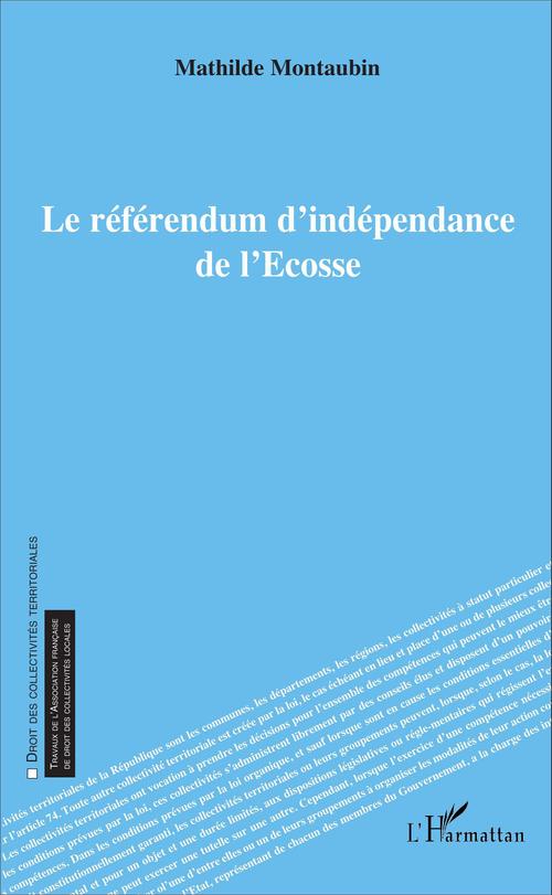 Couverture ebook de Le référendum d'indépendance de l'Écosse, de Mathilde Montaubin