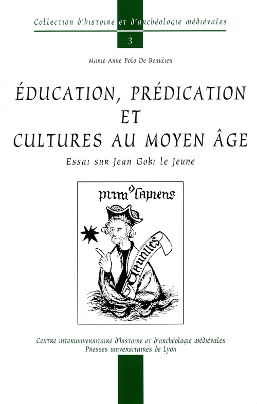 Couverture ebook de Éducation, prédication et cultures au Moyen Âge, de Marie-Anne Polo De Beaulieu