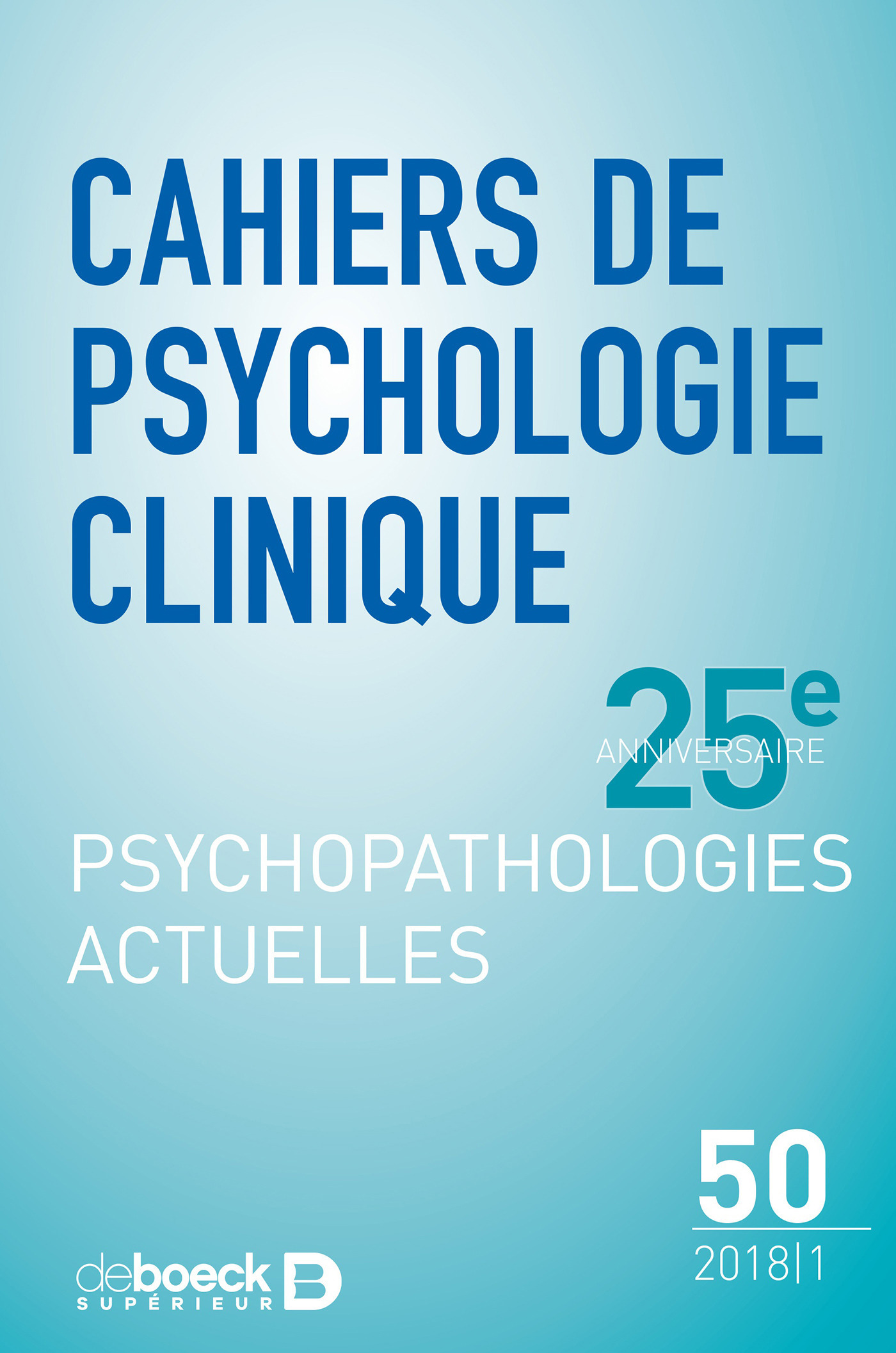ebook cover of Cahiers de psychologie clinique, by Collectif