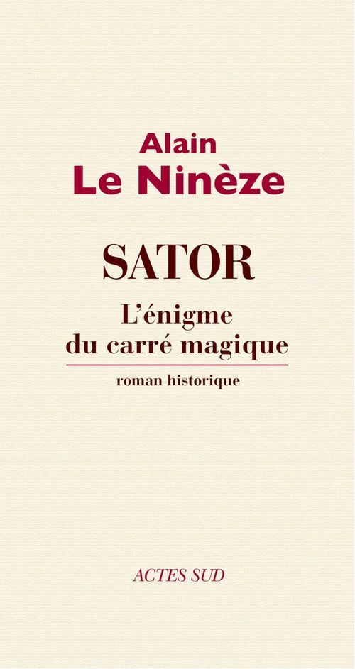 Couverture ebook de SATOR, de Alain Le Ninèze