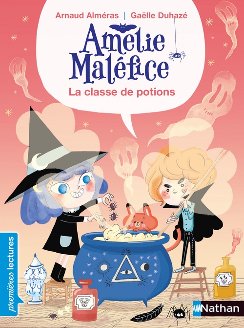 Couverture ebook de Amélie Maléfice - La classe de potions, de Arnaud Alméras, Gaëlle Duhazé