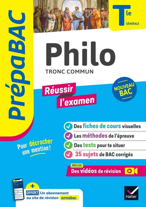 ebook cover of Prépabac Réussir l'examen - Philosophie Tle générale - Bac 2027, by Johnny Brousmiche, Anthony Dekhil, Patrick Ghrenassia, Justine Janvier, Charlotte Noirot-Nérin, Caroline Verleyen