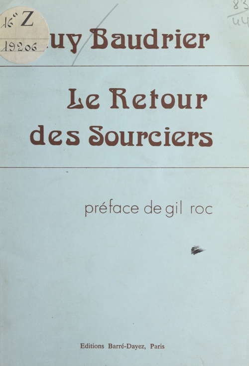 ebook cover of Le retour des sourciers, by Guy Baudrier
