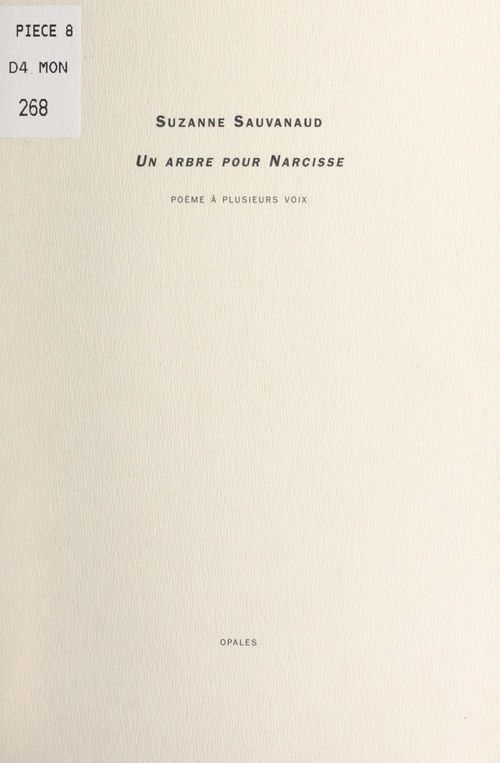 Couverture ebook de Un arbre pour Narcisse, de Suzanne Sauvanaud