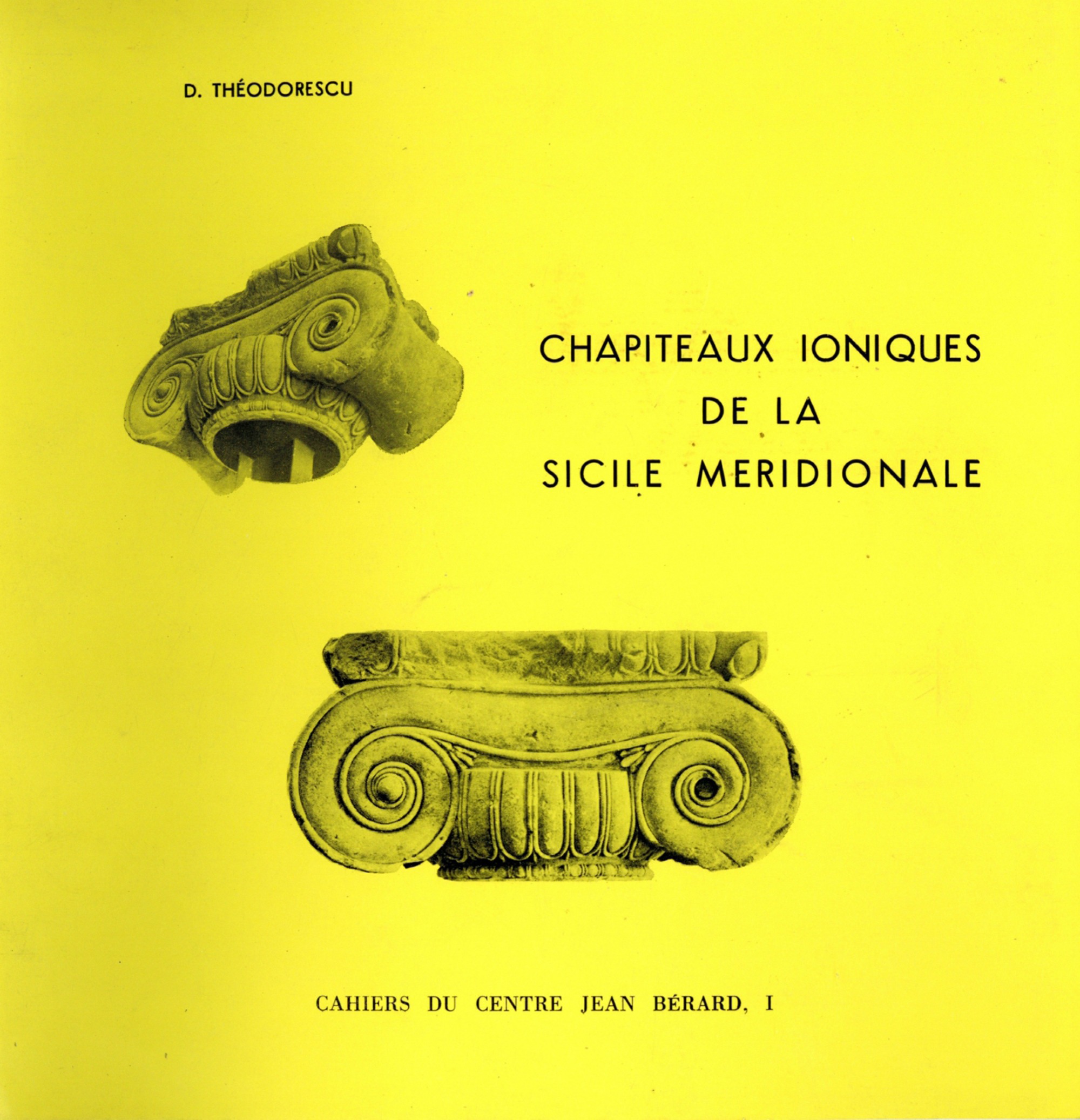 ebook cover of Chapiteaux ioniques de la Sicile méridionale, by Dinu Theodorescu