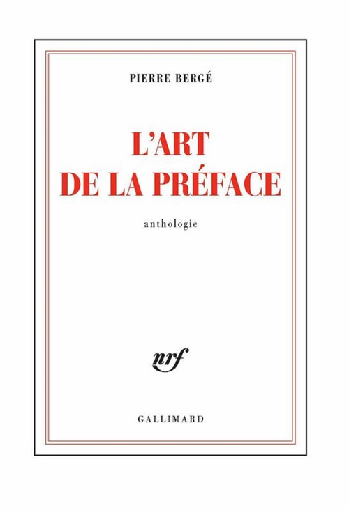 Couverture ebook de L'art de la préface, de Pierre Bergé