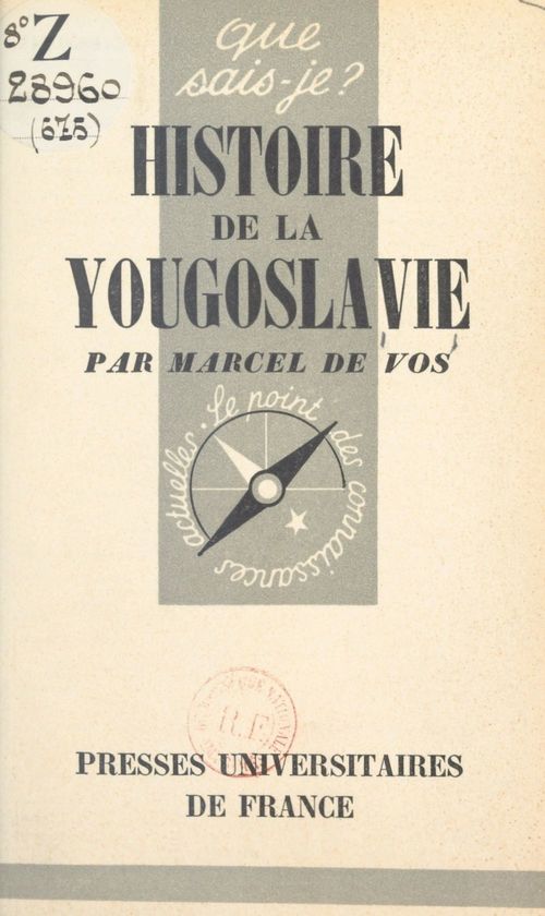 ebook cover of Histoire de la Yougoslavie, by Marcel De Vos