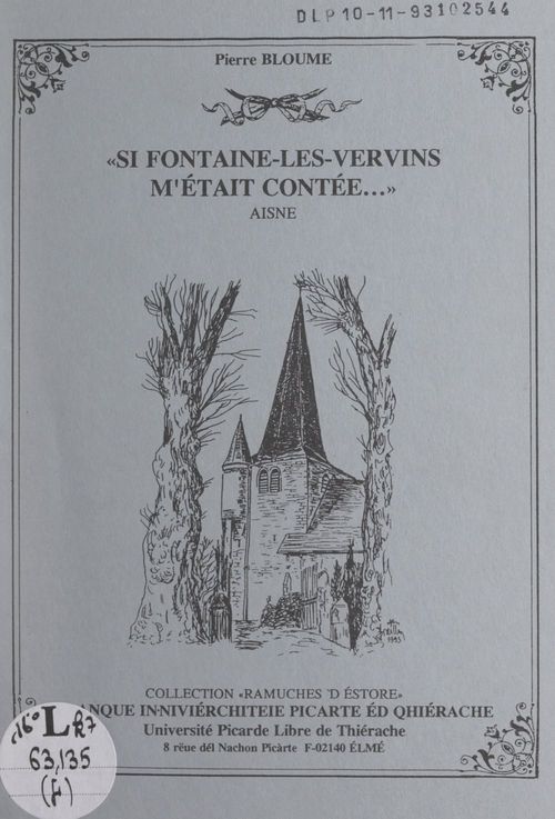 ebook cover of Si Fontaine-lès-Vervins m'était contée..., by Pierre Bloume