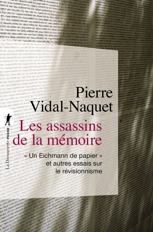 ebook cover of Les assassins de la mémoire (Nouvelle édition), by Pierre Vidal-Naquet