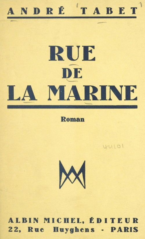 Couverture ebook de Rue de la Marine, de Andre Tabet