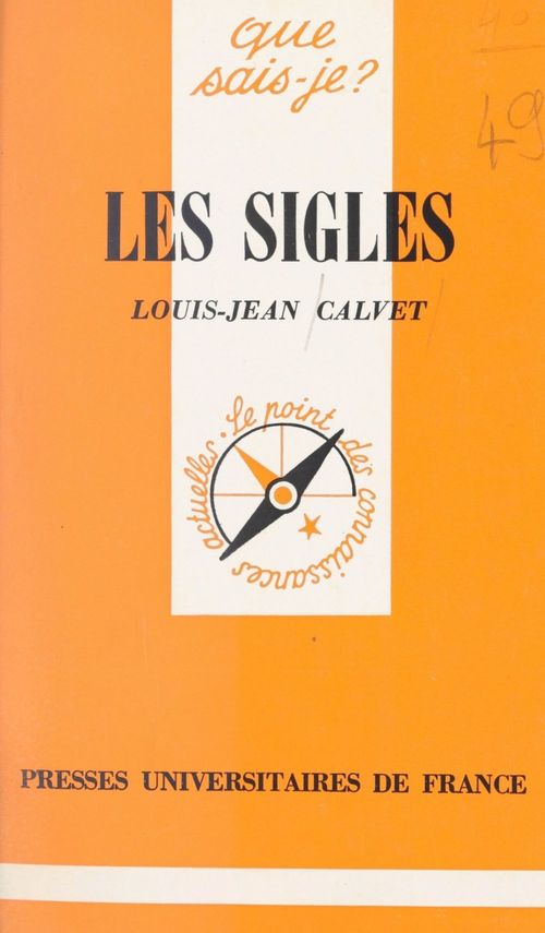 ebook cover of Les sigles, by Louis-Jean Calvet