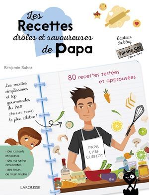 Couverture ebook de Les recettes drôles et savoureuses de Papa, de Benjamin Buhot