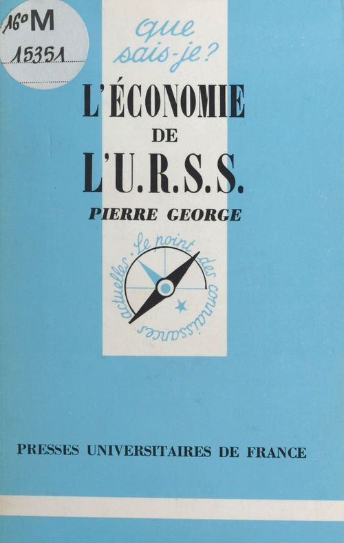 ebook cover of L'économie de l'U.R.S.S., by Pierre George