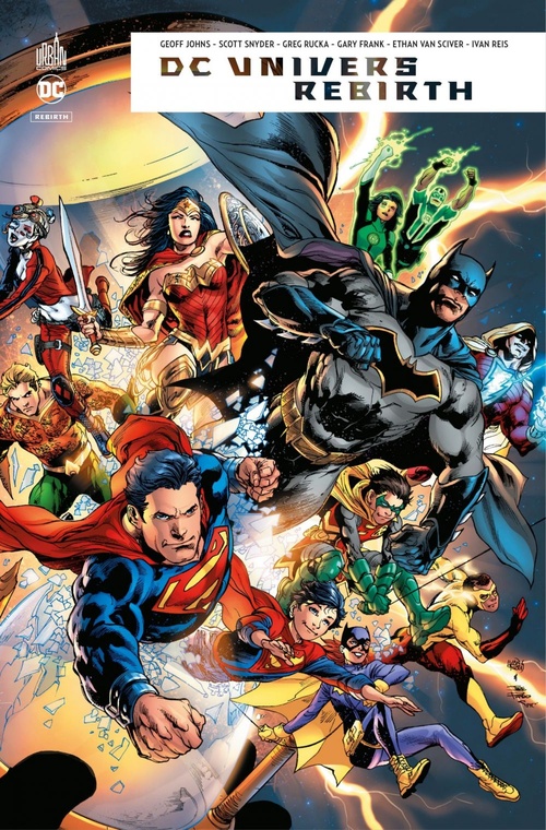 Couverture ebook de DC Univers Rebirth, de Geoff Johns, Scott Snyder, Greg Rucka