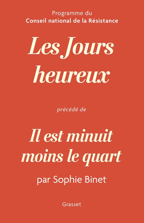 ebook cover of Les jours heureux, programme du Conseil National de la Résistance, by Sophie Binet, Collectif
