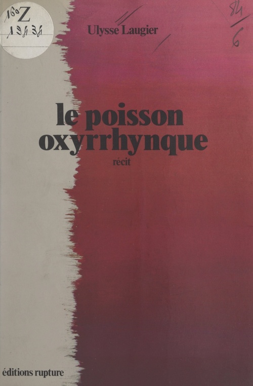 Couverture ebook de Le poisson oxyrrhynque, de Ulysse Laugier
