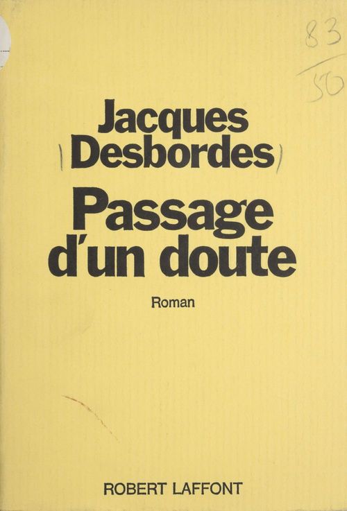 Couverture ebook de Passage d'un doute, de Jacques Desbordes