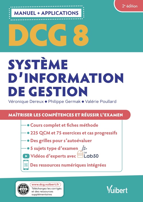 ebook cover of DCG 8 - Systèmes d'information de gestion : Manuel et Applications, by Véronique Dereux, Valérie POULLARD