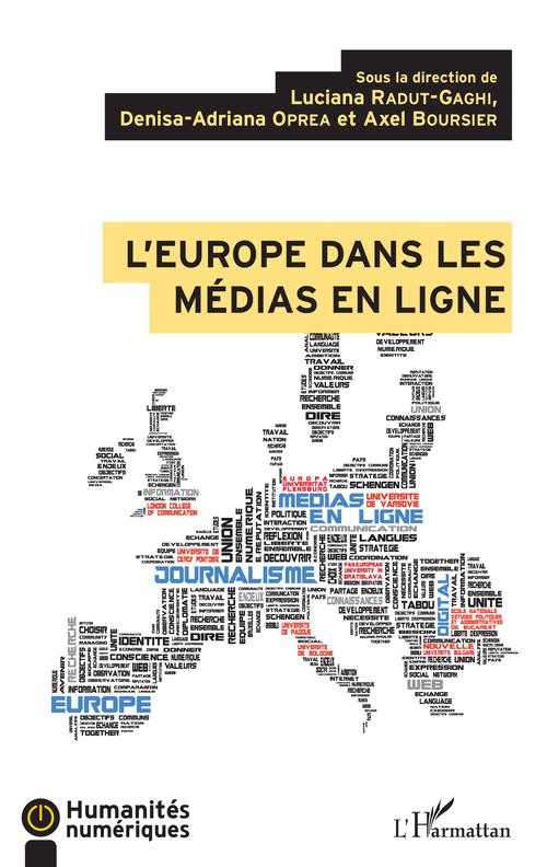 Couverture ebook de L'Europe dans les médias en ligne, de Axel Boursier, Denisa-Adrina Oprea, Luciano Radut-Gaghi