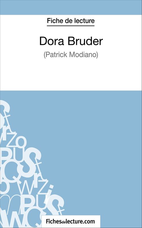 Couverture ebook de Dora Bruder (Fiche de lecture), de Marielle Pluton-mentor