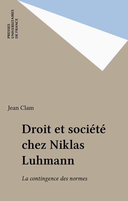 ebook cover of Droit et société chez Niklas Luhmann, by Clam J.