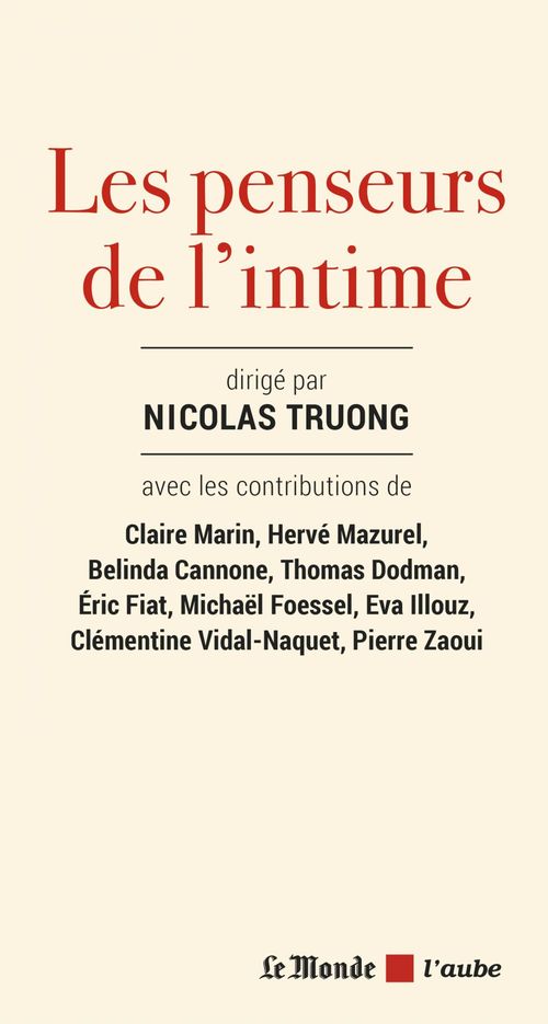 ebook cover of Les penseurs de l'intime, by Nicolas Troung