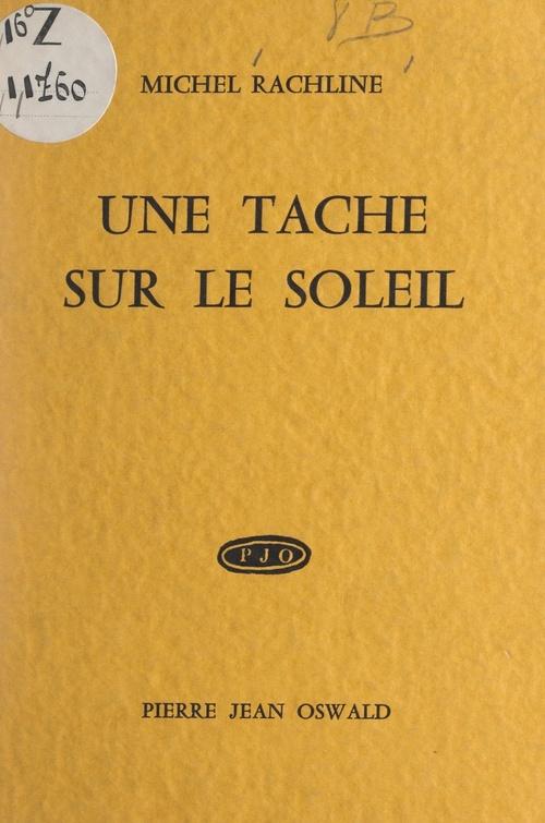 Couverture ebook de Une tache sur le soleil, de Michel Rachline