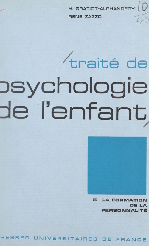 ebook cover of Traité de psychologie de l'enfant (5) : La formation de la personnalité, by Philippe Malrieu, Suzanne Malrieu, Daniel Widlocher