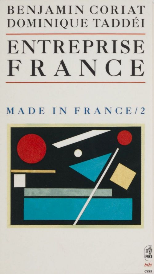 Couverture ebook de Entreprise France, de Coriat-B+Taddei-D